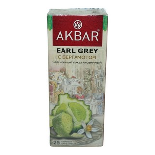 Чай черный Акбар Эрл Грей с бергамотом 25пак